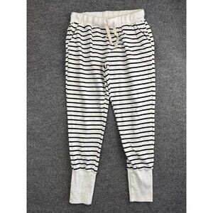 Ampersand Avenue Pants Womens Large Striped Joggers Lounge Stretch Casual